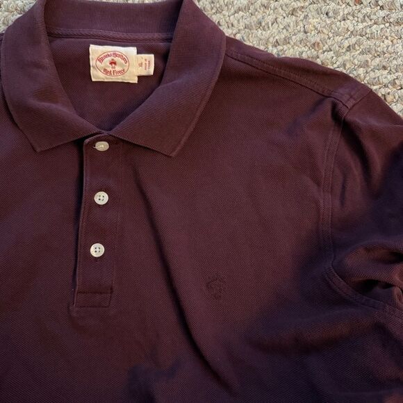 Brooks Brothers Red Fleece Maroon Cotton Polo- Size XL - Picture 5 of 13